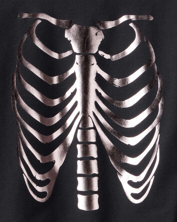 Kid Metallic Skeleton Long-Sleeve Graphic Tee - Black, 