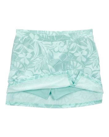 Girls Floral Golf Skort - Blue, 