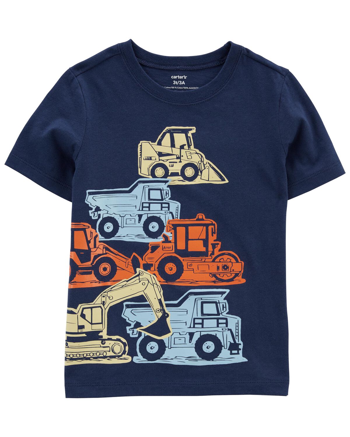 Navy Toddler Construction Graphic Tee | carters.com