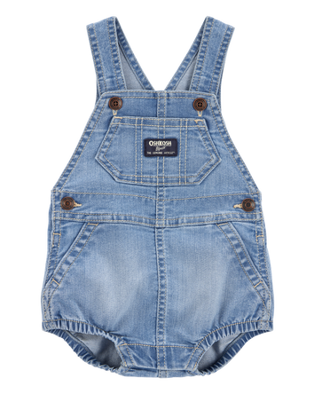 Baby Denim Bubble Romper, 