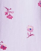 Toddler Girl Floral Cotton Flare Pull-On Stretch Leggings - Purple, image 3 of 4 slides