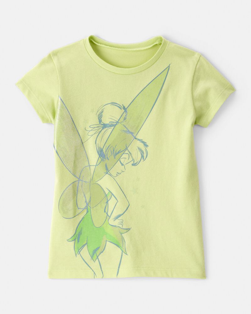 Toddler Tinker Bell Glitter Short-Sleeve Graphic Tee - Green, image 1 of 2 slides
