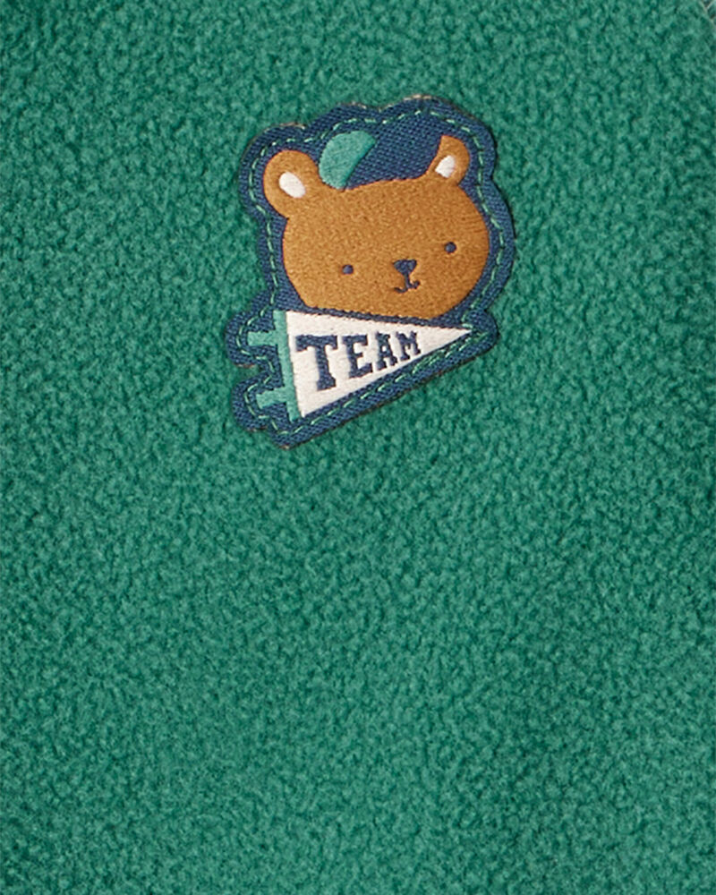 Baby Boy Bear Loose Fit Long-Sleeve Sleep & Play - Green, image 3 of 4 slides