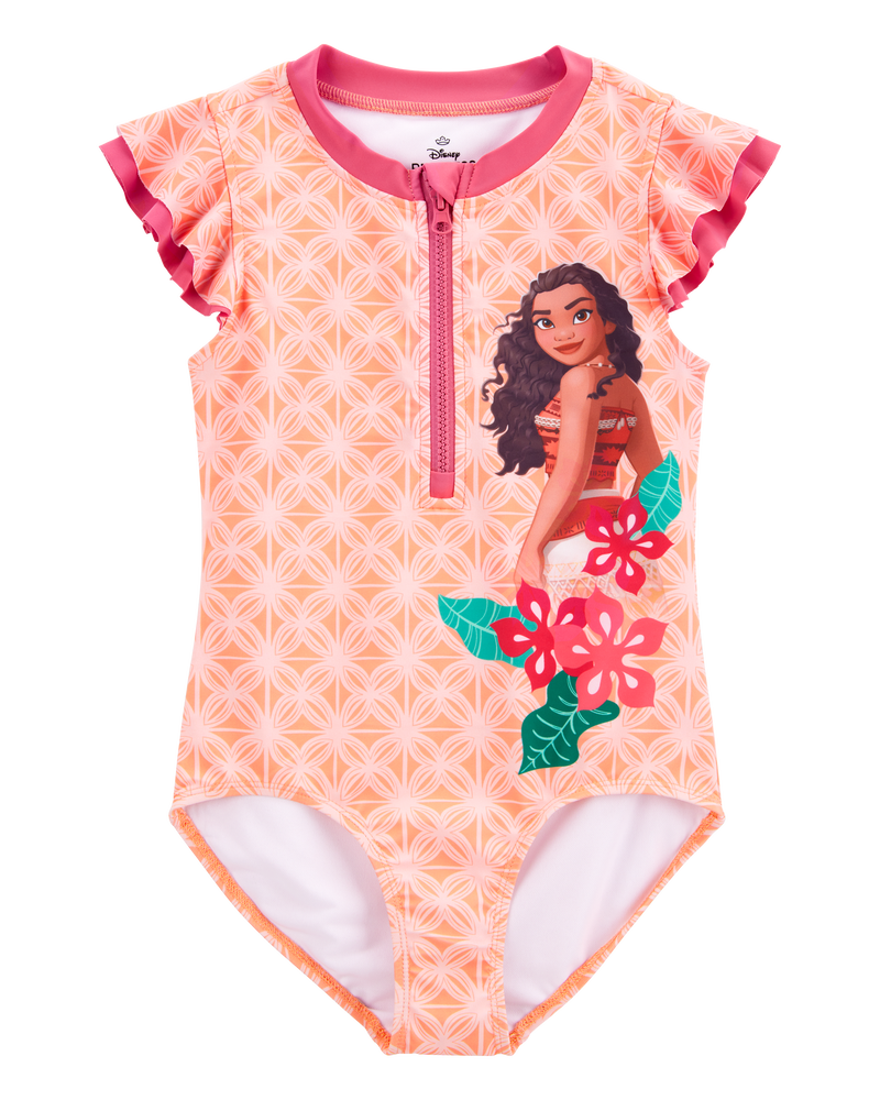 Kid Disney© Moana 1-Piece Swimsuit - Orange, image 1 of 3 slides
