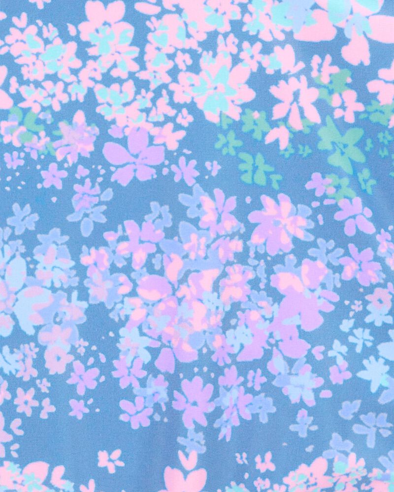 Girls 1-Piece Floral Cut-Out Swimsuit, image 3 of 4 slides