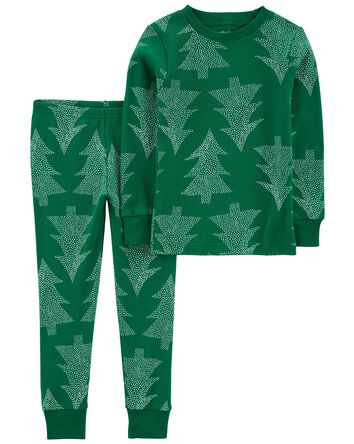 Toddler 2-Piece Christmas Tree 100% Snug Fit Cotton Pajamas, 