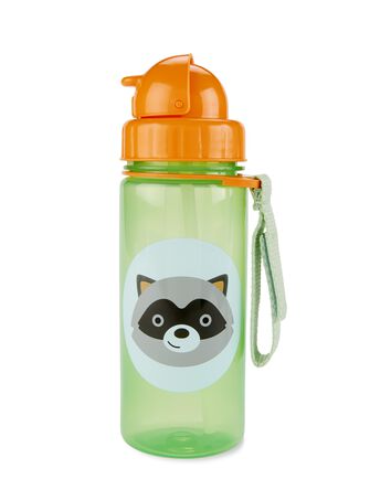 Zoo Straw Bottle - 13 Oz - Raccoon, 