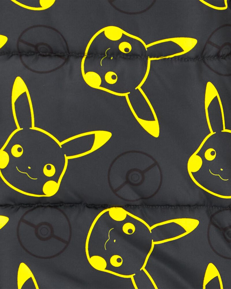 Kid Pikachu Pokémon Puffer Jacket - Black, image 3 of 3 slides
