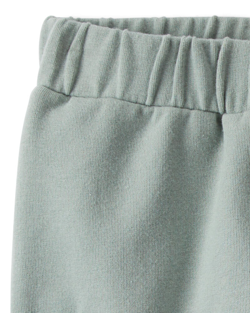 Baby 2-Pack Organic Cotton Pants in Sage Pond & Heather Grey, image 3 of 4 slides