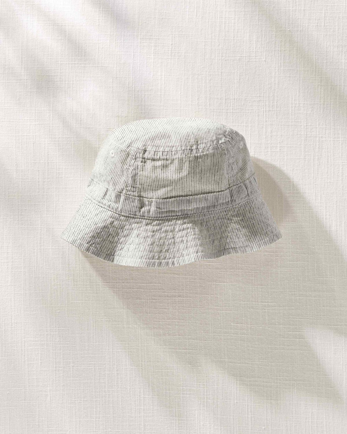 White/Black Kid Hilary Duff Linen Bucket Hat