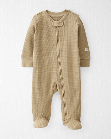 Organic Cotton Waffle Knit Sleep & Play Pajamas, 