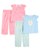 Toddler 4-Piece Loose Fit Pajamas, image 1 of 5 slides
