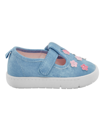 Baby Every Step® First Walker Floral Denim Sneakers - Blue, 