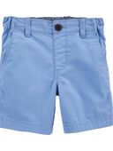 Pebble Blue - Toddler Stretch Chino Shorts