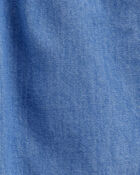 Baby Chambray Pull-On Shorts - Blue, image 3 of 4 slides