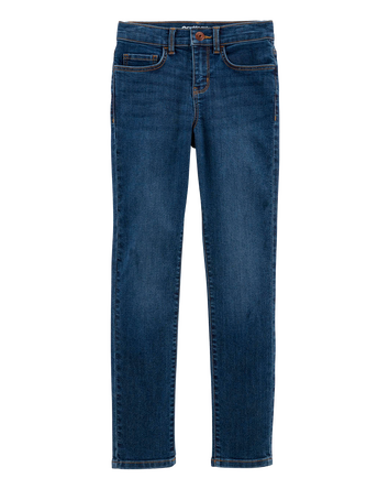 Kid Dark Blue Wash Super Skinny-Leg Jeans, 