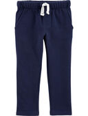 Navy - Toddler Pull-On French Terry Pants