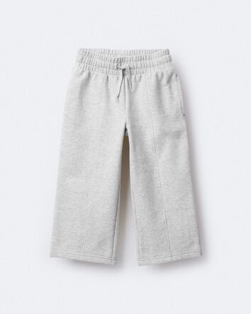 Toddler Girl Linda Wide Leg Pant - Heather Grey, 