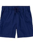 Navy - Kid Pull-On Poplin Shorts