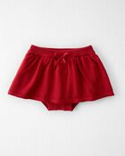 Baby Red Organic Cotton Sweater Knit Skirt, image 1 of 3 slides