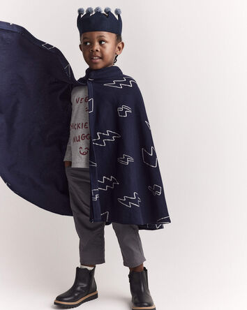 Toddler Lightning Bolt Dress Up Cape - Navy, 