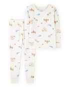 Toddler Atlanta Print PurelySoft 2-Piece Pajamas - Ivory, image 1 of 5 slides