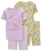 Kid 4-Piece Floral Pajamas Set, image 1 of 3 slides