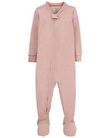 Baby Striped 1-Piece PurelySoft Footie Pajamas, 