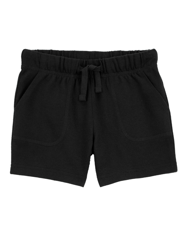 Baby Boy Pull-On French Terry Shorts - Black, image 1 of 4 slides