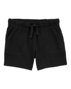 Baby Boy Pull-On French Terry Shorts - Black, image 1 of 4 slides