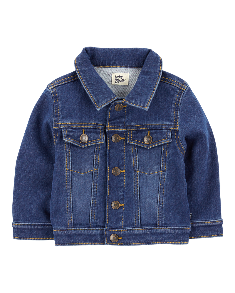 Baby Classic Knit-Like Denim Jacket, image 1 of 4 slides