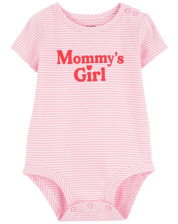 Baby Mommy's Girl Striped Cotton Bodysuit, 
