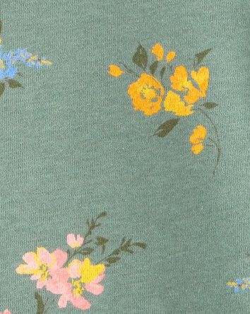 Kid Floral Print Hooded Zip Jacket, 