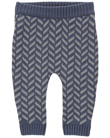 Baby Herringbone Sweater Knit Pants, 