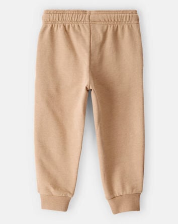 Toddler Boy Construction French Terry Jogger - Tan, 