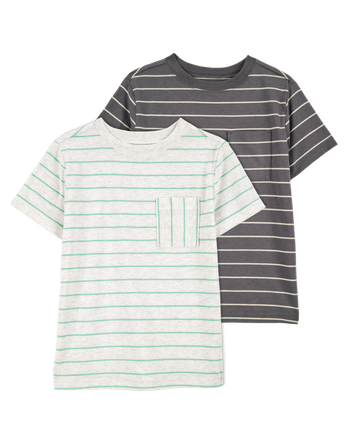 Kid 2-Pack Striped Short-Sleeve Tees, 