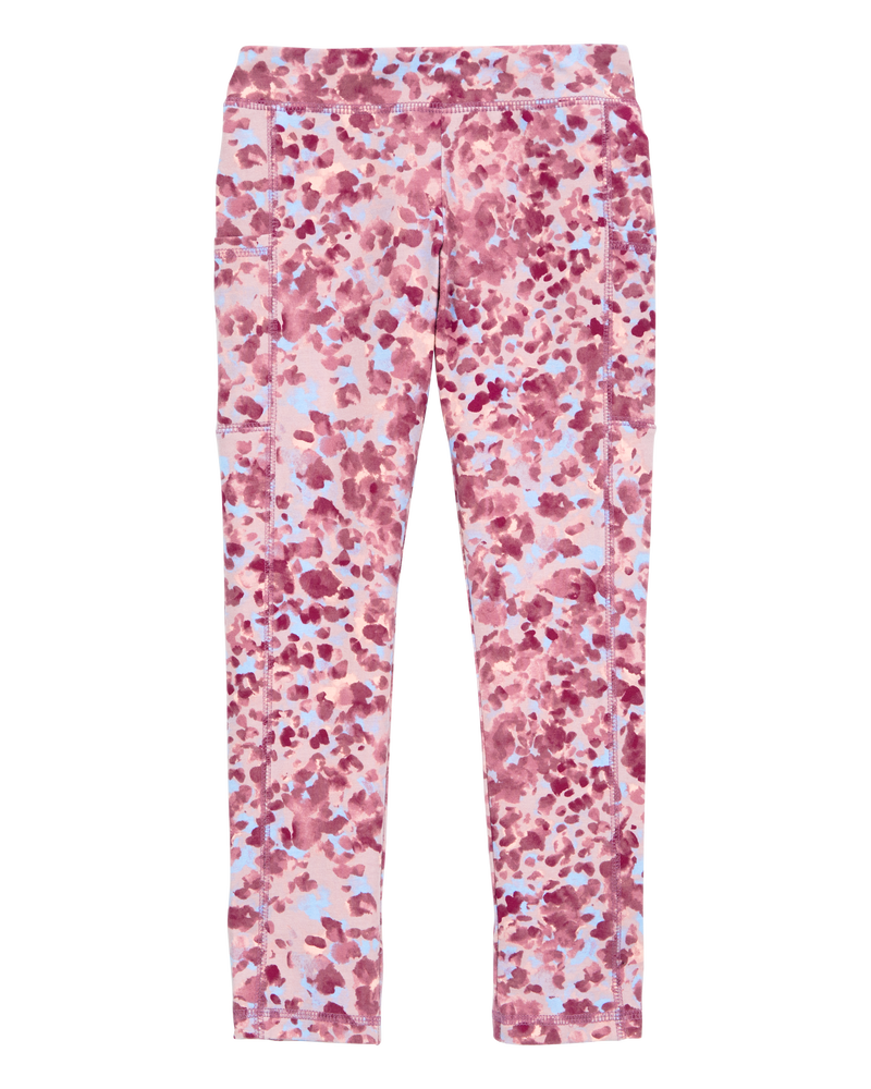 Kid Abstract Print Leggings - Pink, image 2 of 5 slides