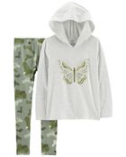 Kid 2-Piece Hooded Jersey Tee & Legging Set, image 1 of 2 slides
