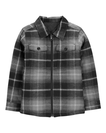 Kid Reversible Flannel Jacket - Black, 