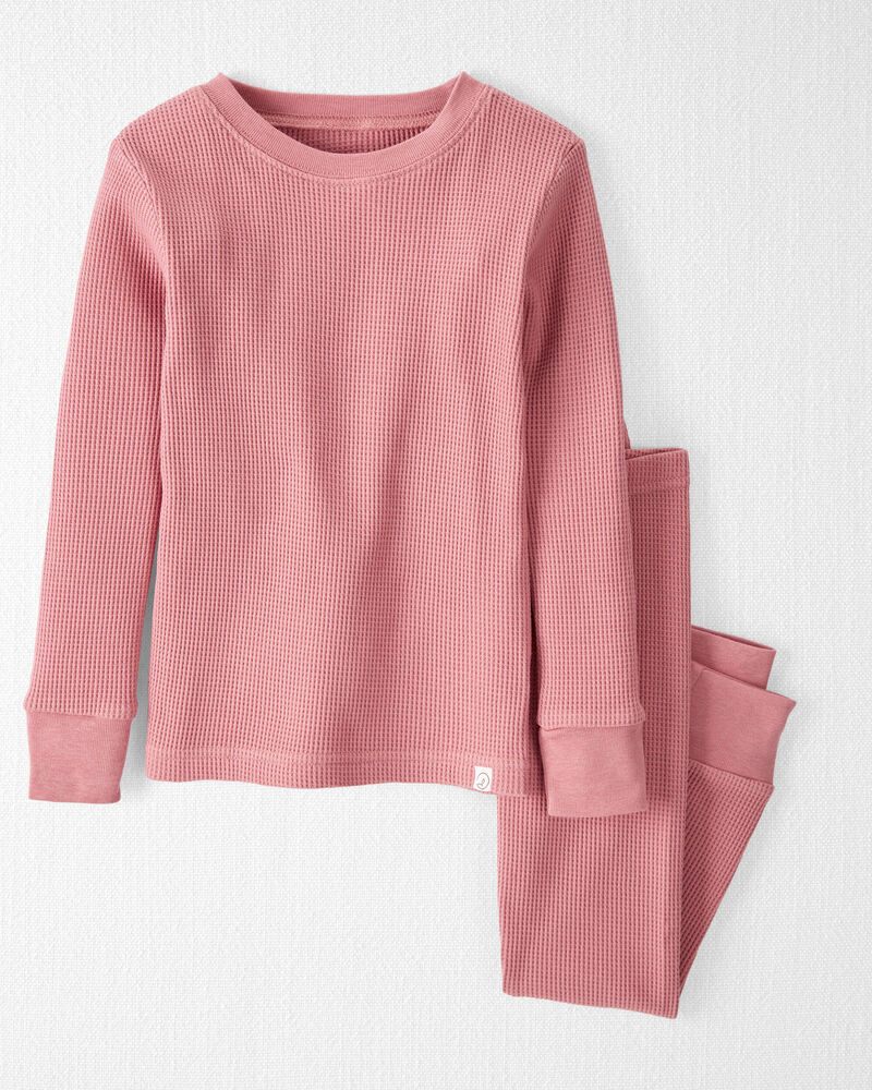 Toddler Waffle Knit Pajamas Set Made with Organic Cotton, image 1 of 4 slides