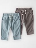 Cloudy Day/Grey Winter - Baby 
2-Pack Recycled Fleece Pants

