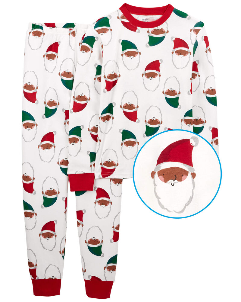 Adult 2-Piece Santa 100% Snug Fit Cotton Pajamas, image 2 of 4 slides