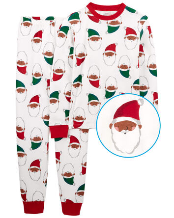 Adult 2-Piece Santa 100% Snug Fit Cotton Pajamas, 