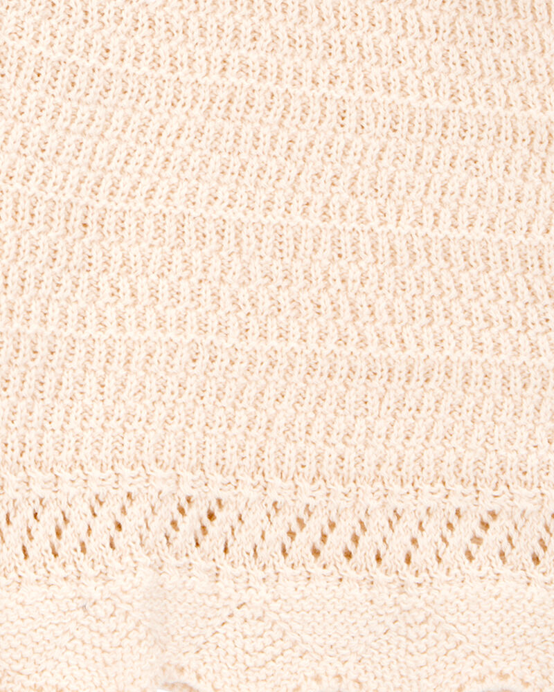 Baby Crotchet Knit Shorts - Ivory, image 4 of 5 slides