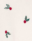 Christmas Holly Knit Sweater, image 2 of 3 slides