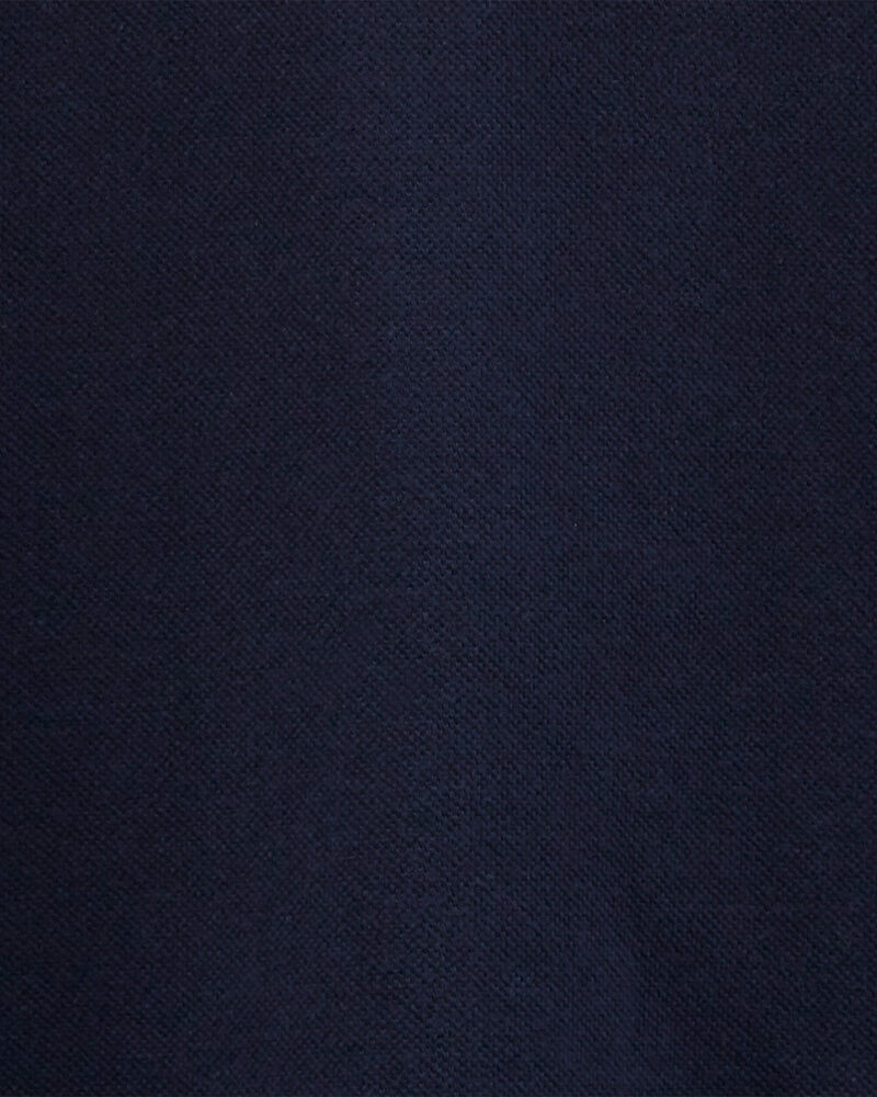 Toddler Navy Piqué Polo Shirt, image 2 of 2 slides
