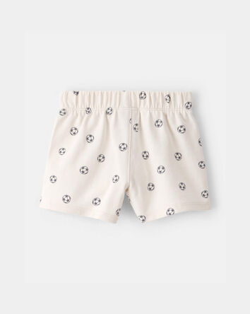 Baby Soccer French Terry Shorts - Ivory, 