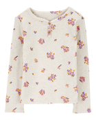 Baby Floral Knit Long-Sleeve Fashion Top - Floral, image 1 of 3 slides