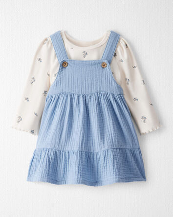 Baby Girl 2-Piece Organic Cotton Jumper Set, 