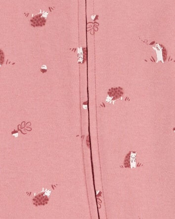 Baby Hedgehog 2-Way Zip Cotton Footie Sleep & Play Pajamas, 